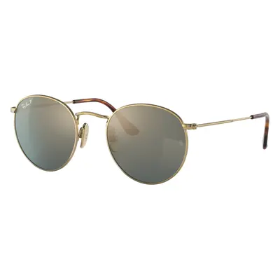 Ray-Ban Unisex Sunglass RB8247 Round Titanium - Frame color: Gold, Lens color: Blue/Gold