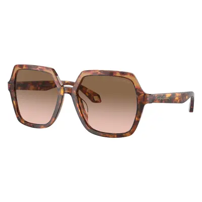 Giorgio Armani Woman Sunglass AR8193U - Frame color: Orange Havana/Red Havana, Lens color: Brow