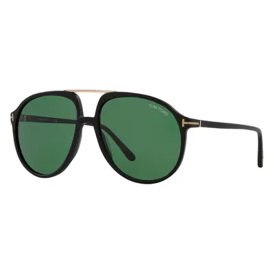 Tom Ford Man Sunglass FT1079 - Frame color: Black Matte, Lens color: Green