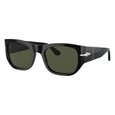 Persol Unisex Sunglass PO3308S - Frame color: Black, Lens color: Green