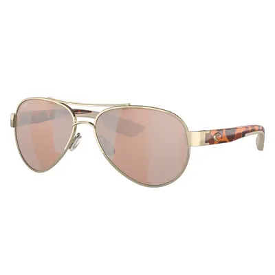 Costa Woman Sunglass 6S4006 Loreto - Frame color: Rose Gold, Lens color: Copper Silver Mirror