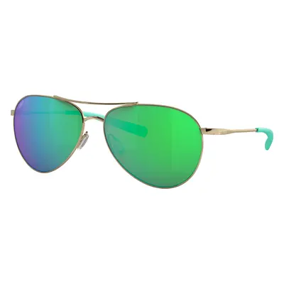 Costa Woman Sunglass 6S6003 Piper - Frame color: Shiny Gold, Lens color: Green Mirror