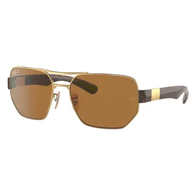 Ray-Ban Unisex Sunglass RB3672 - Frame color: Arista Gold, Lens color: B-15 Brown