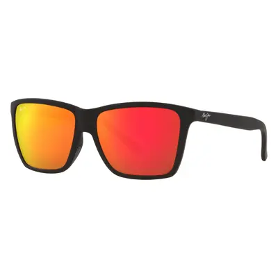 Maui Jim Unisex Sunglass Cruzem - Frame color: Black Matte, Lens color: Hawaii Lava U+2122 Mirr