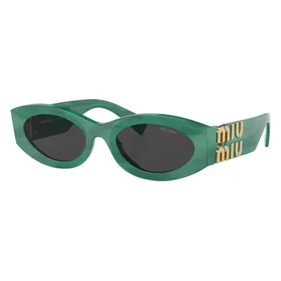 Miu Miu Woman Sunglass MU 11WS - Frame color: Green, Lens color: Dark Grey