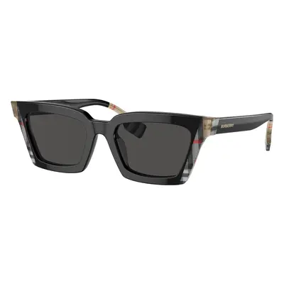 Burberry Woman Sunglass BE4392U Briar - Frame color: Black/Vintage Check, Lens color: Dark Grey