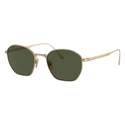 Persol Unisex Sunglass PO5004ST - Frame color: Gold, Lens color: Green