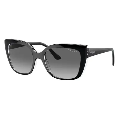 Vogue Eyewear Woman Sunglass VO5337S - Frame color: Top Black/Serigraphy, Lens color: Grey Grad