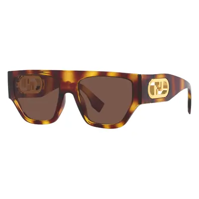 Fendi Woman Sunglass O Lock FE40108U - Frame color: Tortoise Blonde, Lens color: Brown