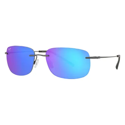 Maui Jim Unisex Sunglass Ohai - Frame color: Gunmetal, Lens color: Blue Hawaii Mirror Polarized