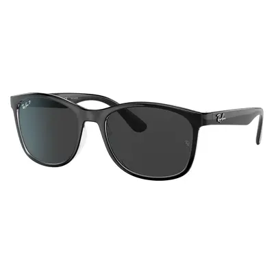 Ray-Ban Unisex Sunglass RB4374 - Frame color: Black On Transparent, Lens color: Polar Black