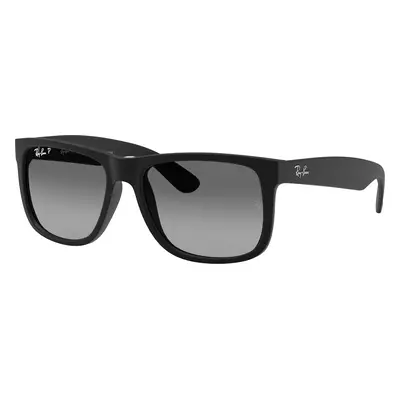 Ray-Ban Man Sunglass RB4165 Justin Classic - Frame color: Rubber Black, Lens color: Light Grey