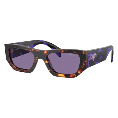 Prada Unisex Sunglass PR A01S - Frame color: Havana, Lens color: Violet Mirror Internal Silver