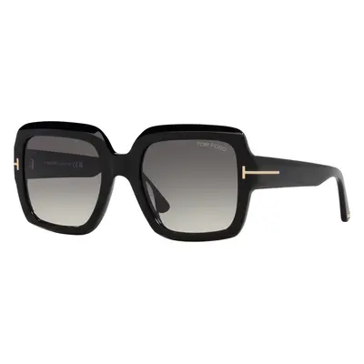 Tom Ford Woman Sunglass Kaya - Frame color: Black Shiny, Lens color: Grey