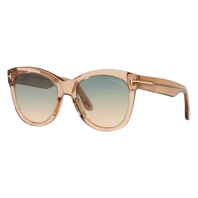 Tom Ford Woman Sunglass FT0870 - Frame color: Brown, Lens color: Green Gradient