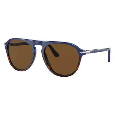 Persol Unisex Sunglass PO3302S - Frame color: Blue, Lens color: Brown Polarized