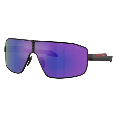 Prada Linea Rossa Man Sunglass PS 54YS - Frame color: Black, Lens color: Dark Blue Mirror Viole