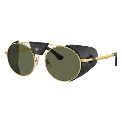 Persol Unisex Sunglass PO2496SZ - Protector - Frame color: Gold, Lens color: Green Polar