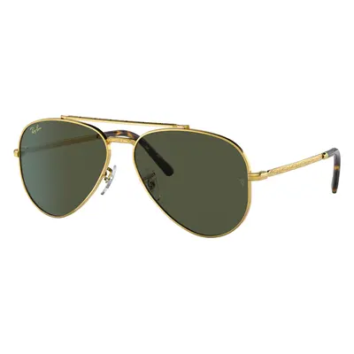 Ray-Ban Unisex Sunglass RB3625 New Aviator - Frame color: Gold, Lens color: Green