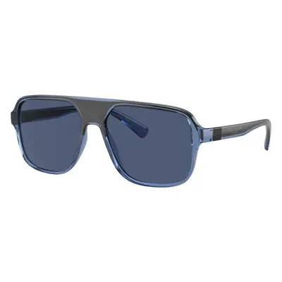 Dolce&Gabbana Man Sunglass DG6134 - Frame color: Transparent Blue/Black, Lens color: Dark Blue