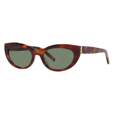 Saint Laurent Unisex Sunglass SLM115 - Frame color: Tortoise, Lens color: Green