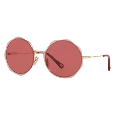 Chloé Woman Sunglass CH0202S - Frame color: Gold, Lens color: Red