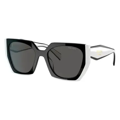 Prada Woman Sunglass PR 15WS - Frame color: Black/Talc, Lens color: Dark Grey