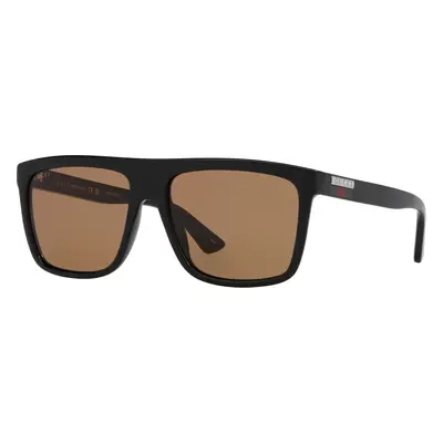 Gucci Man Sunglass GG0748S - Frame color: Shiny Gold, Lens color: Brown