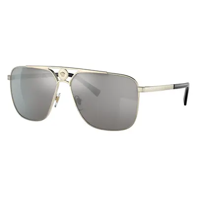 Versace Man Sunglass VE2238 - Frame color: Pale Gold, Lens color: Light Grey Mirror Silver