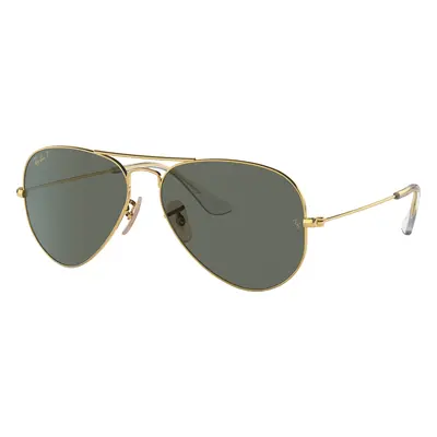 Ray-Ban Unisex Sunglass RB3025K Aviator Solid Gold - Frame color: Gold, Lens color: G-15 Green