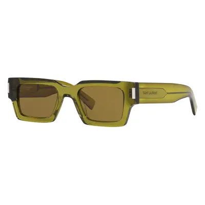 Saint Laurent Unisex Sunglass SL572 - Frame color: Green, Lens color: Brown