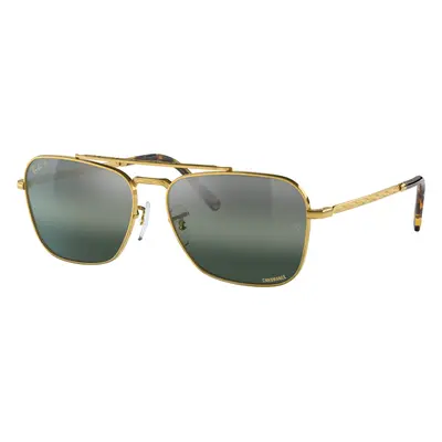 Ray-Ban Unisex Sunglass RB3636 New Caravan - Frame color: Gold, Lens color: Silver/Blue