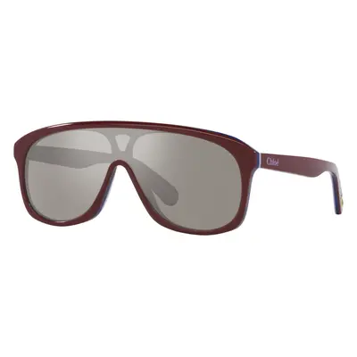 Chloé Woman Sunglass CH0212S - Frame color: Burgundy, Lens color: Silver