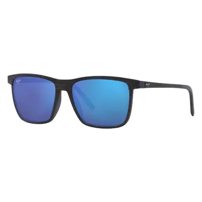 Maui Jim Unisex Sunglass One Way - Frame color: Blue Dark, Lens color: Blue Mirror Polarized