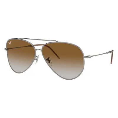 Ray-Ban Unisex Sunglass RBR0101S Aviator Reverse - Frame color: Gunmetal, Lens color: Brown