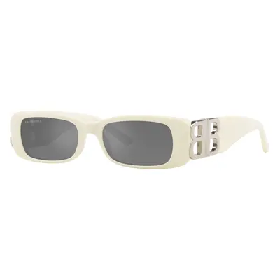 Balenciaga Woman Sunglass BB0096S - Frame color: White, Lens color: Silver