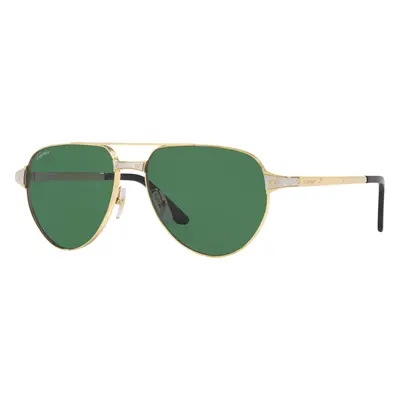 Cartier Man Sunglass CT0425S - Frame color: Gold, Lens color: Green