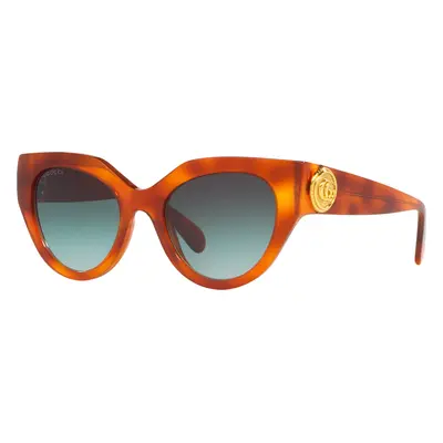 Gucci Woman Sunglass GG1408S - Frame color: Tortoise, Lens color: Green