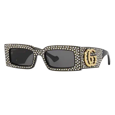 Gucci Woman Sunglass GG1425S - Frame color: Black Shiny, Lens color: Grey