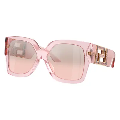 Versace Woman Sunglass VE4402 - Frame color: Transparent Pink, Lens color: Light Pink Mirror Si