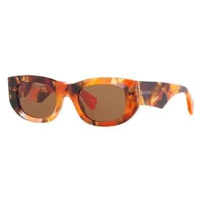 Gucci Unisex Sunglass GG1627S - Frame color: Orange, Lens color: Brown