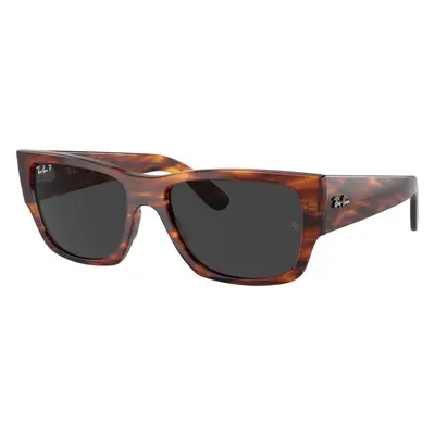 Ray-Ban Unisex Sunglass RB0947S Carlos - Frame color: Striped Havana, Lens color: Black