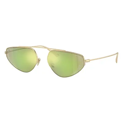 Ferrari Unisex Sunglass FH1010TD - Frame color: Pale Gold, Lens color: Green Mirror