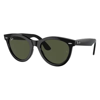 Ray-Ban Unisex Sunglass RB2241 Wayfarer Way - Frame color: Black, Lens color: Green