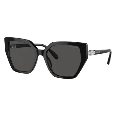 Swarovski Woman Sunglass SK6016 - Frame color: Black, Lens color: Dark Grey