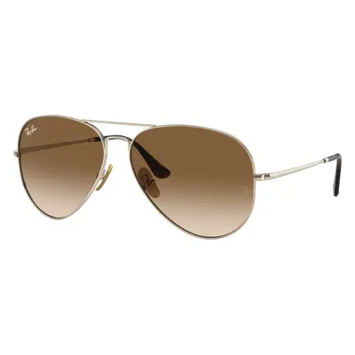 Ray-Ban Unisex Sunglass RB8089 Aviator Titanium - Frame color: Arista Gold, Lens color: Clear &