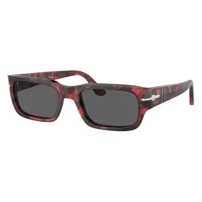 Persol Unisex Sunglass PO3347S Adrien - Frame color: Red Havana, Lens color: Dark Grey