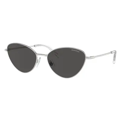 Swarovski Woman Sunglass SK7014 - Frame color: Silver, Lens color: Dark Grey