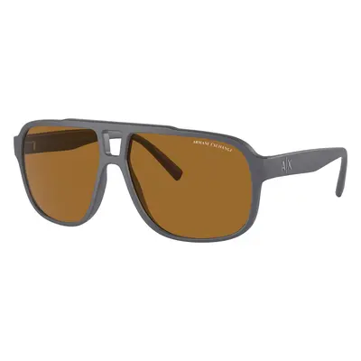 Armani Exchange Man Sunglass AX4104S - Frame color: Matte Grey, Lens color: Brown Polar