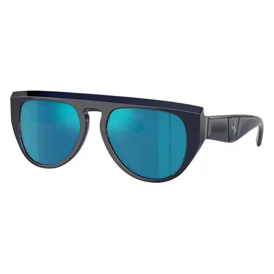 Ferrari Unisex Sunglass FH2005U - Frame color: Blue, Lens color: Blue Mirror